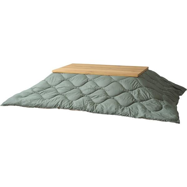 KK-168A グリーン/ベージュ コタツ布団 長方形 東谷 メーカー直送