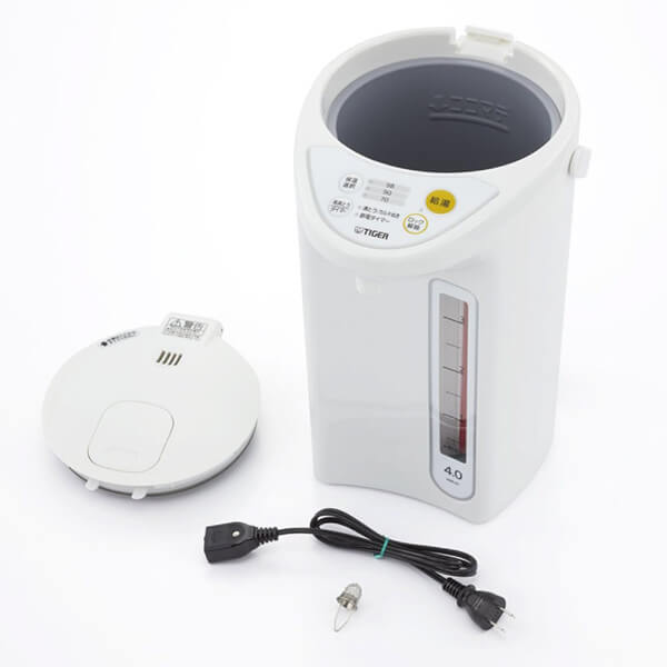 TIGER タイガー メーカー保証対応 PDR-G401-W ホワイト マイコン電動ポット（4.0L）節電 省スチーム 電気ポット 省エネ