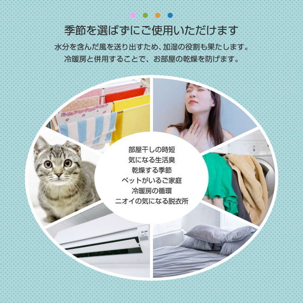 冷風機 冷風扇 UVライト除菌 ニオイ除去 プラズマイオン搭載 小型 静音 節電 家庭用 5段階設定 首振り MAXZEN RMT-MX403_6