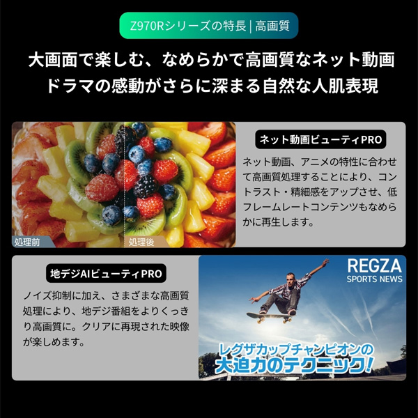 75Z970R TVS REGZA REGZA [75V型 地上・BS・110度CSデジタル 4Kチューナー内蔵 液晶テレビ]_6
