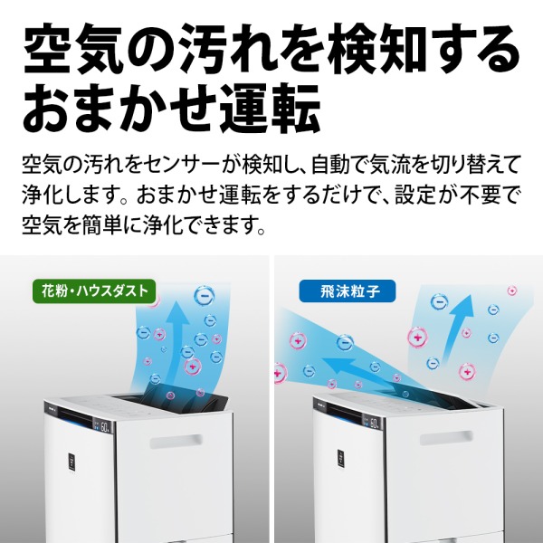 KI-TX70-W SHARP ホワイト系 [加湿空気清浄機 (空清31畳/加湿21畳まで