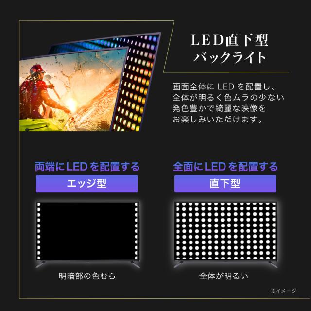 液晶テレビ 40型 フルハイビジョン 40インチ ゲームモード 裏