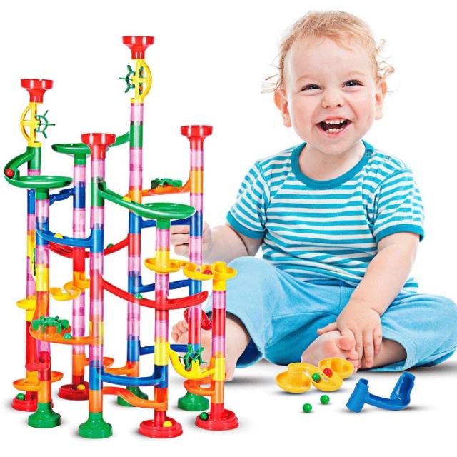 ビーズコースター ビー玉転がし おもちゃ ブロック スロープ ルーピング 知育 積み木 109ピース の通販はau Pay マーケット アールトレードショップ