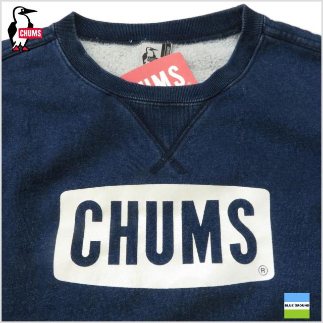 送料無料 チャムス チャムスロゴ クルートップ インディゴ スエット 藍染めの通販はau Pay マーケット Blue Ground