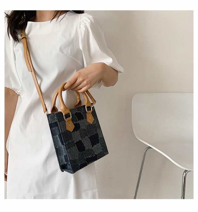 ミニ ショルダー 2way パッチワーク風 バッグ ミニショルダー