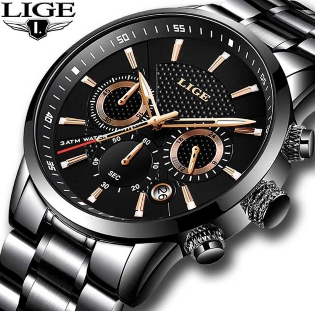 Lige9866 Relogio Masculino クォーツ腕時計 クロノグラフ メンズ腕時計 ビジネス カラー選択可 の通販はau Pay マーケット オータムネットショップ