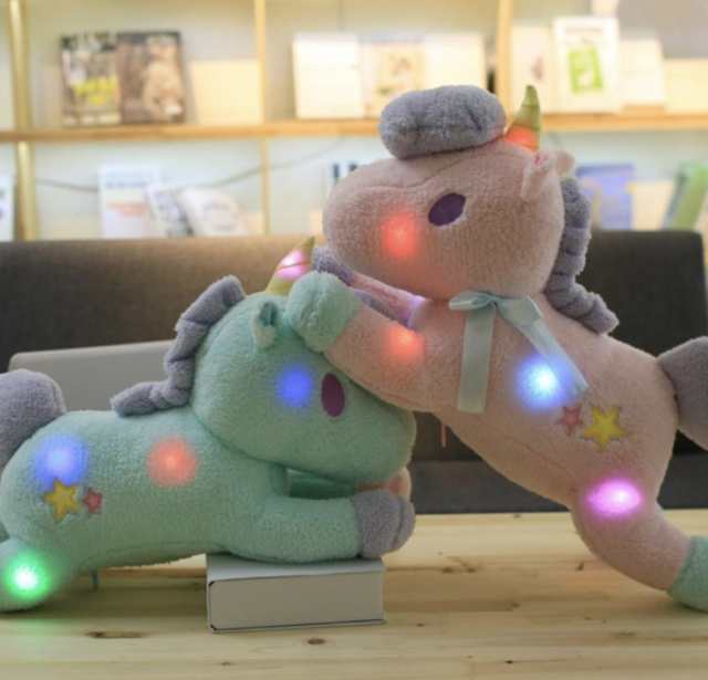 ユニコーン 光るぬいぐるみ 大きい55cm Ledライト内蔵クッション 抱き枕 かわいい子ども部屋 おもちゃ プレゼント ブルー青の通販はau Pay マーケット オータムネットショップ