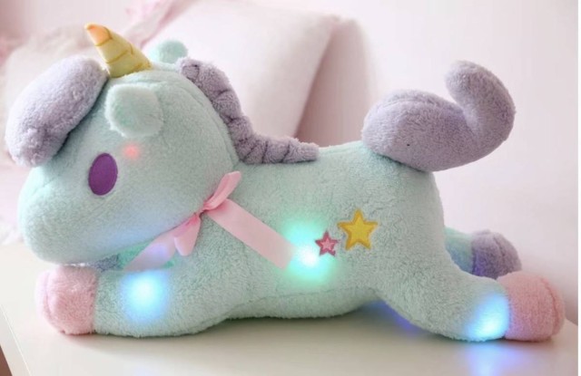 ユニコーン 光るぬいぐるみ 大きい55cm Ledライト内蔵クッション 抱き枕 かわいい子ども部屋 おもちゃ プレゼント ブルー青の通販はau Pay マーケット オータムネットショップ