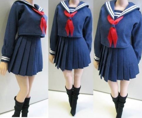 1 6サイズ Phicenファイセン素体対応 女性フィギュア用 学生服 ドール服 ブルー の通販はau Pay マーケット オータムネットショップ