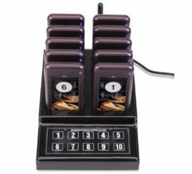 無線呼び出しシステム ポケベル10個 呼び出しブザー レストラン カフェ ケータリング機器 Tivdio キーパッドトランスミッター|au PAY マーケット