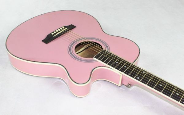 男女兼用 アコースティックギター 40インチ 電気音響ギター 本体 ピンク バンドの通販はau Pay マーケット オータムネットショップ
