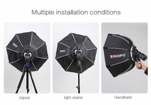 Godox TRIOPO 65cm 写真スタジオアクセサリーソフトボックス 8角形傘 ハンドル付き スタジオ照明 商品撮影の通販はau PAY  マーケット - オータムネットショップ