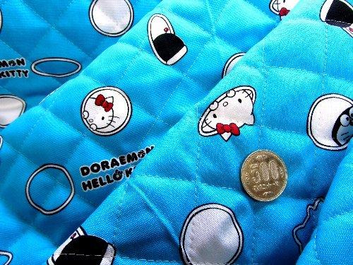 ｑキャラクター キルティング生地 キティ ドラえもん ブルー ２ キルティング の通販はau Pay マーケット 手芸のピロル Au Pay マーケット店