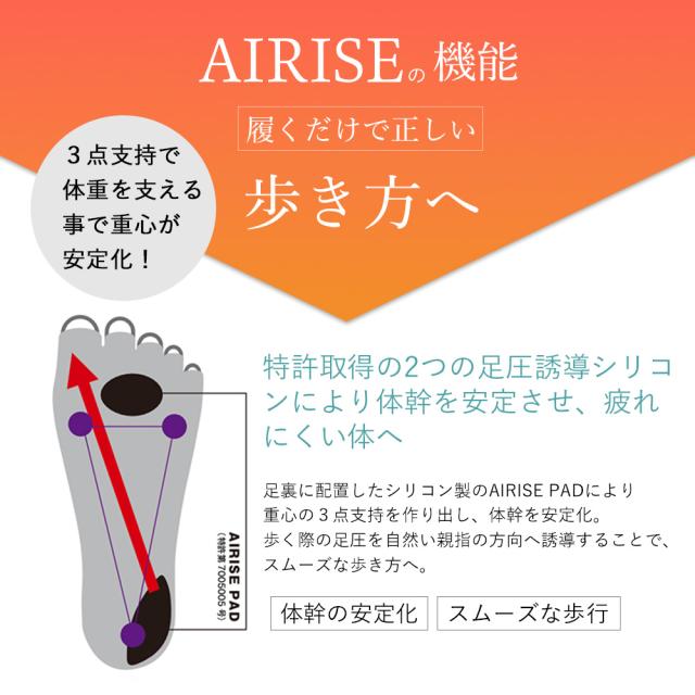 AIRISE Plus Mサイズ 8セット ブラック AIRISE Plus Mサイズ 8セット ブラック 姿勢矯正ソックス