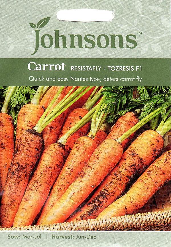 【輸入種子】Johnsons Seeds Carrot Resistafly Tozresis F1 キャロット レジスタフライ F1