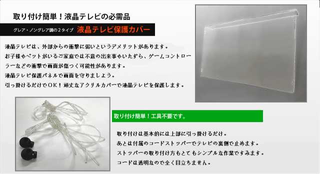 液晶テレビ 保護 パネル 22型 22インチ相当 ノングレア調 板厚3mm