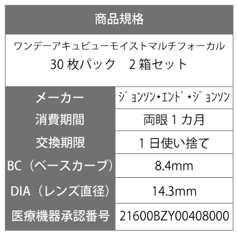 送料無料】 ワンデーアキュビューモイスト マルチフォーカル 遠近両用