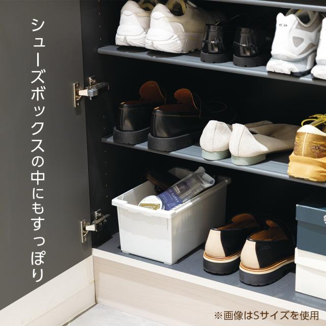 ケース販売 収納ボックス いれと庫 interior L 18個セット グレー / ベージュ ｜ 奥行 30cm インテリア 日本製 いれとこ フタ付き 壁面収納 棚 ラック上 シューズボックス キッチン 収納 ランドリー 隠す収納 シンプル_8