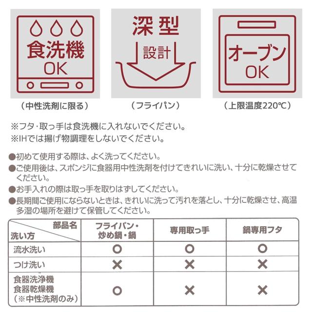サーモス IH対応 取っ手のとれる フライパン 8点セット KSD-8A ｜ THERMOS 取っ手が取れる 鍋 フライパンセット PFOA PFOS フリー 鍋セット 新生活_6