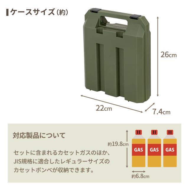 イワタニ カセットガス ボンベ 3本組＋収納ケースセット ｜ ボンベ