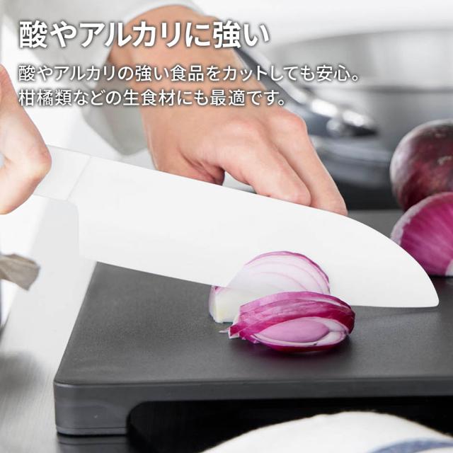 包丁 三徳包丁 山崎実業 tower タワー セラミックナイフ 三徳 刃渡り/16.5cm ホワイト 10121 / ブラック 10122 ｜ 両刃 食洗機対応 日本製 軽量 軽い キッチンナイフ 切れ味 長持ち 錆びない 国産 白 黒 シンプル おしゃれ_5