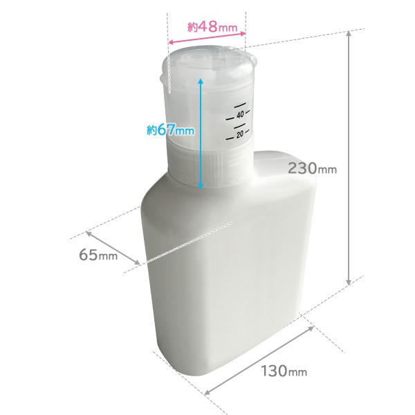 押して計量 詰め替えボトル 1000ml ホワイト W00109 ｜ ランドリーボトル ディスペンサー 洗濯 液体洗剤 柔軟剤の通販はau PAY  マーケット - 生活雑貨マスト au PAY マーケット店