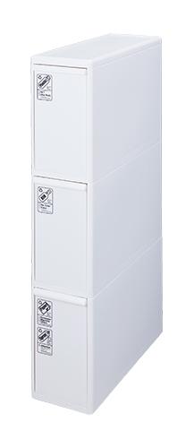 ゴミ箱 分別引き出しステーション スリム 3段 ホワイト 2個セット BS-3 ｜ ごみばこ ダストボックス 分別 スリム_1