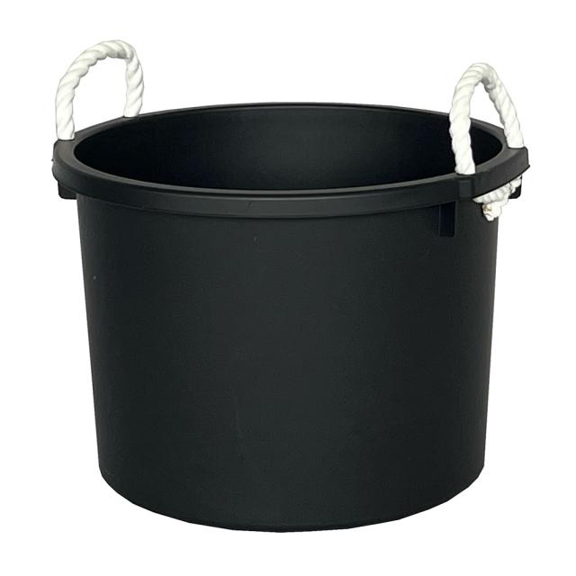 たらい 万能容器 30L ブラック ｜ 日本製 バケツ 大容量 水槽 黒 30