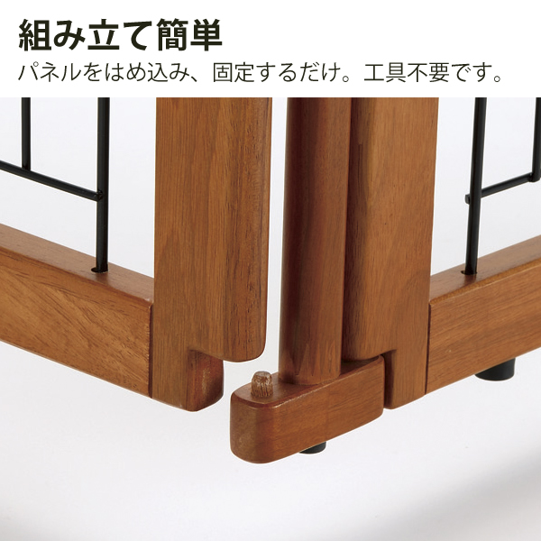 リッチェル ペット用 木製3WAYサークル 6面 高さ90cm ブラウン