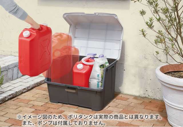 ストッカー 天馬 大きく開くコンテナー 95L ＆ 灯油缶20Lワイド赤×2個