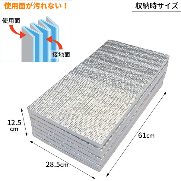 レジャーシート アルミ 折りたたみ式 極厚 レジャーマット 幅60×長さ180×厚さ1.5cm U-P968 ｜ 厚手 銀マット クッション  レジャーシート 敷物 ピクニック キャンプ マット 海 コンパクト アウトドア 蛇腹 折り畳みの通販はau PAY マーケット - 生活雑貨マスト  au PAY ...