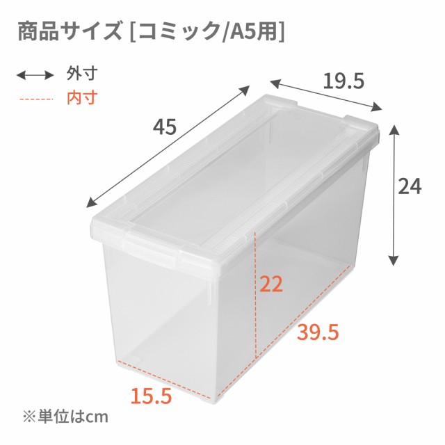 コミック 収納ケース いれと庫 A5・コミック本 クリア 2個セット