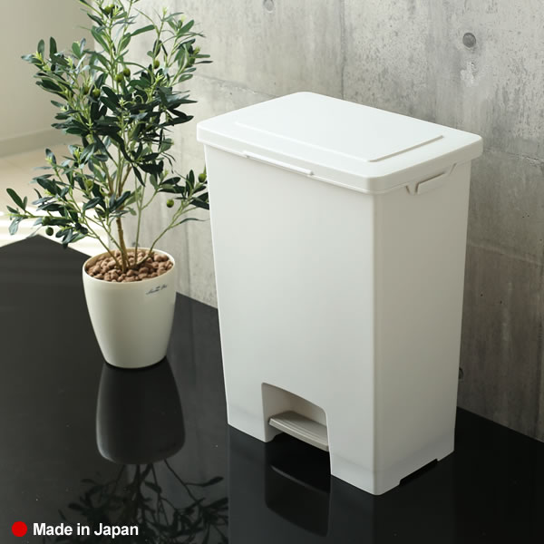 ゴミ箱 エバン ペダルペール ワイド 45L ホワイト ｜ キッチン ごみ箱