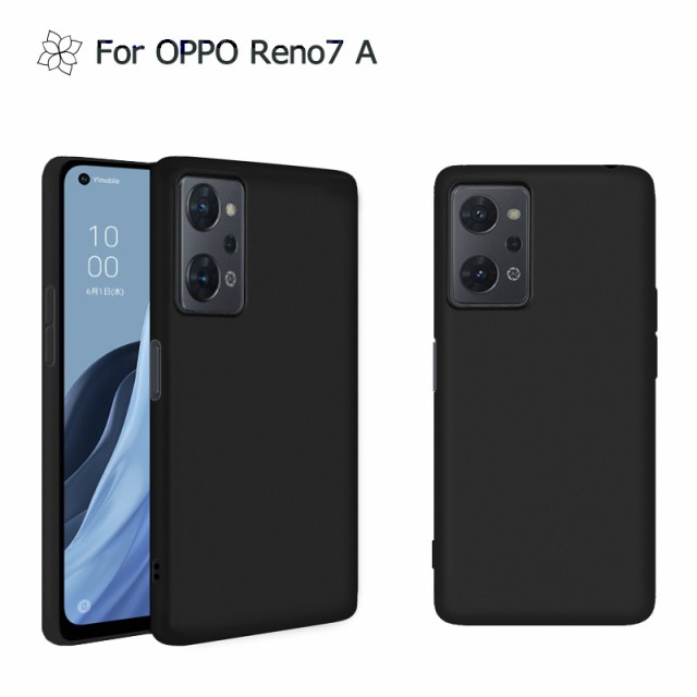 OPPO Reno7 A ケース カバー 黒 ブラック 耐衝撃 マット ソフトケース TPU カバー ソフト oppo reno7 a スマホカバー  オッポ opporeno7a｜au PAY マーケット