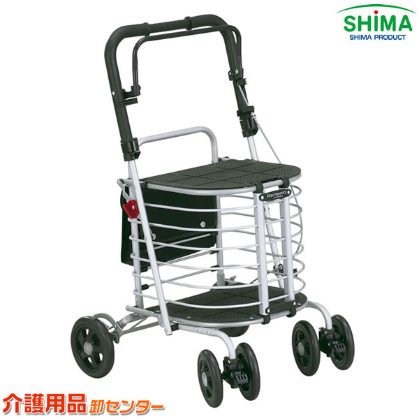 シルバーカー 島製作所 シルバーカー ハーモニーAL 座れる おしゃれ 折りたたみ 歩行介助 補助具 12,250円
