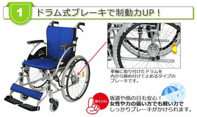 車椅子 軽量 折りたたみ コンパクト 自走式 ハピネス CA-10SU ケア