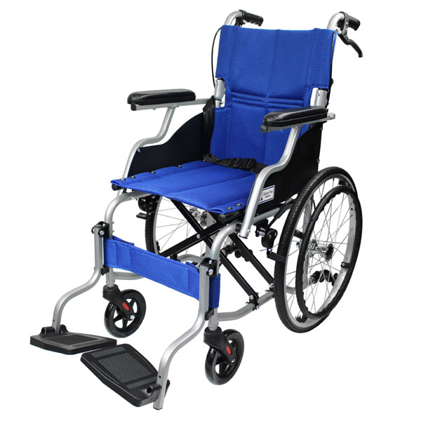 車椅子 軽量 折りたたみ コンパクト 自走式 スマイル CA-70SU 【ケア