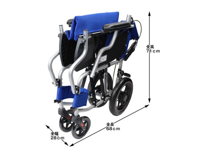車椅子 軽量 折りたたみ コンパクト スマイル -介助式- CA-80SU 【ケア