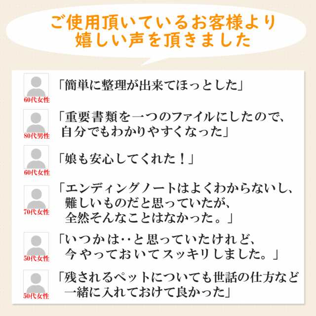 終活 エンディングファイル【家族に伝える終活安心ファイル 無地】保管ホルダー エンディングノート 遺言 手紙 生命保険証書など重要書類