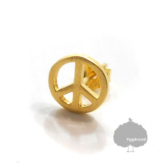 Sv925 Peace モチーフ ストレート ピアス ピース 金 ゴールド 1個 Bts G Dragon シルバー925の通販はau Pay マーケット セレクトショップ ユグドラシル