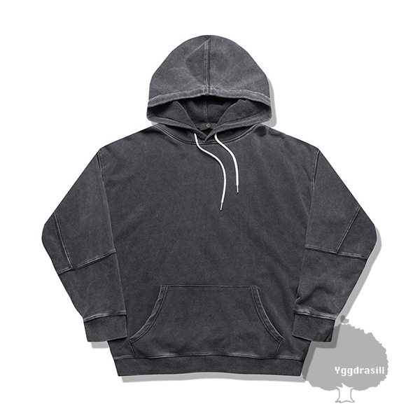 ウォッシュド加工 フーディ プルオーバー パーカー チャコールグレー系 L 紐白 オーバーサイズ トップス メンズ の通販はau Pay マーケット セレクトショップ ユグドラシル