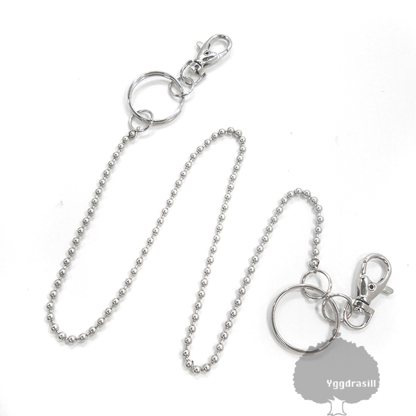 ダブルリング ボールチェーン ウォレットチェーン 直径4mm 銀 シルバー 細 1連 シンプル おしゃれの通販はau Pay マーケット セレクトショップ ユグドラシル