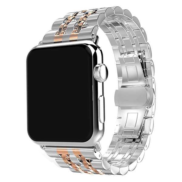 apple watch アップルウォッチ R3 ジュビリー 腕時計 ステンレス ベルト コンビカラー 38mm/40mm/42mm/44mm 金属  バンド ブロンズ 銀 ピ
