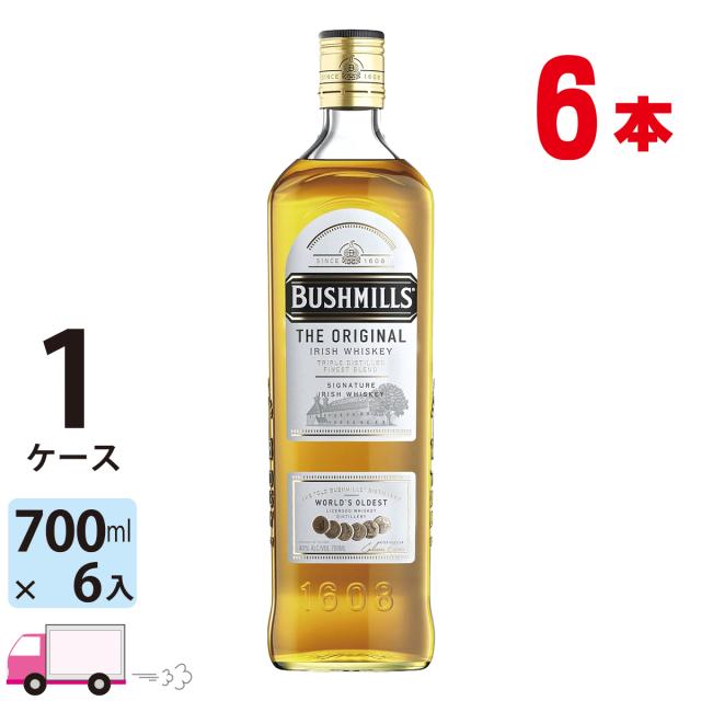 ブッシュミルズ オリジナル アイリッシュウイスキー 700ml 40度 正規品 6本  箱なし 1ケース 【送料無料 (一部地域除く)】の通販は