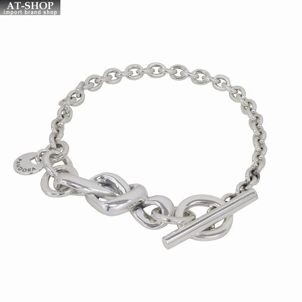 パンドラ ブレスレット PANDORA Knotted Heart T-Bar Bracelet ...