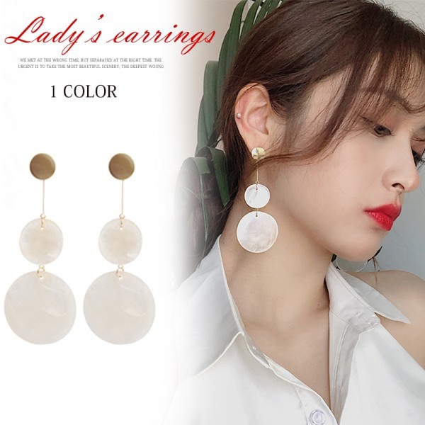 送料無料 ピアス イヤリング レディース シンプル おしゃれ かわいい 誕生日 母の日 プレゼント アクセサリー 丸い 貝殻イの通販はau Pay マーケット Comomo 1 S