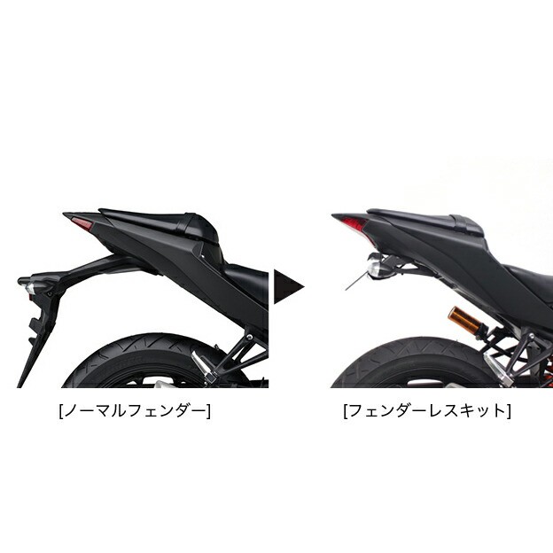 ACTIVE YAMAHA YZF-R25/R3/MT-25/MT-03 フェンダーレスキット 1153069｜au PAY マーケット