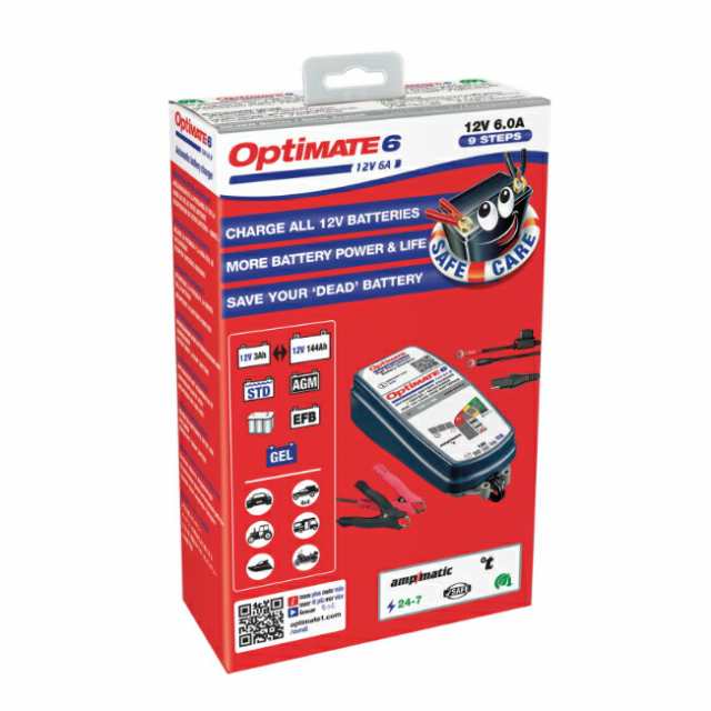 tecMATE TM-367 OptiMATE6（オプティメイト6） Ampmatic機能搭載バッテリー充電器