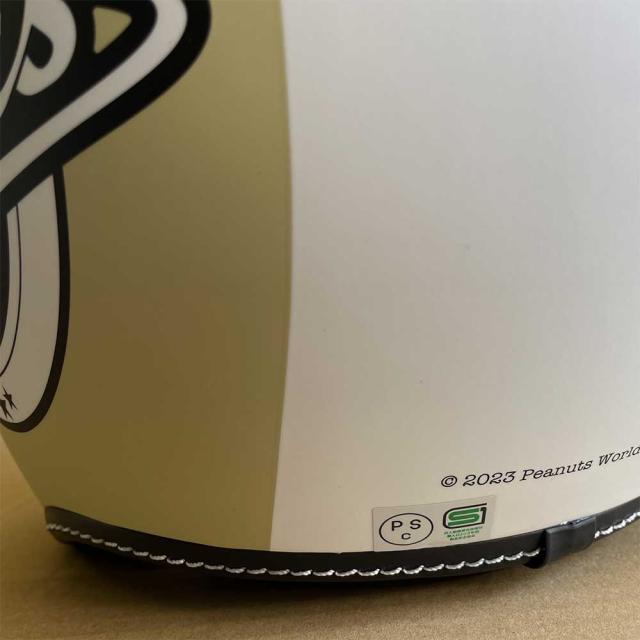 AXS SNOOPY SNJ-105 ハイウェイライダー マットイエロー シールド付きジェットヘルメット_5