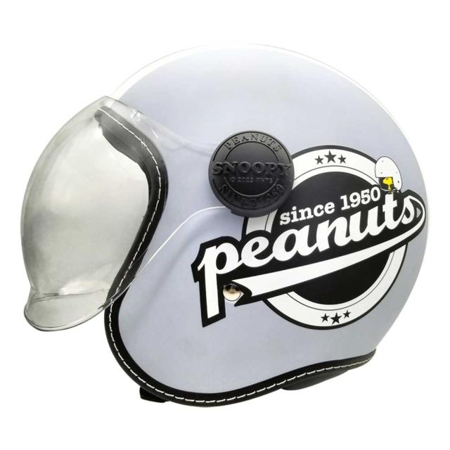 AXS SNOOPY SNJ-106 ハイウェイライダー マットブルー シールド付きジェットヘルメット_5